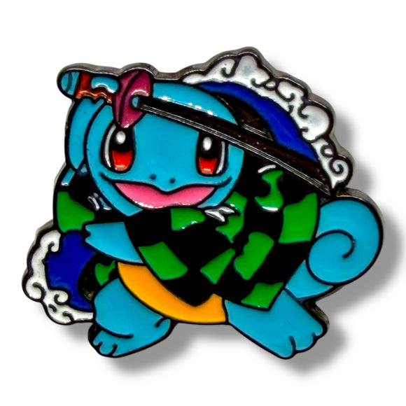 Squirtle Tanjiro Demon Slayer Mashup Pin