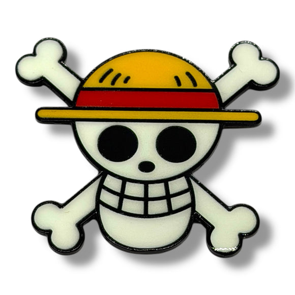 One Piece Anime Skull Glow In The Dark Pin